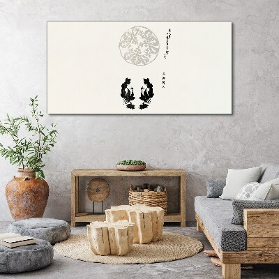 Balance of nature in monochrome Canvas print