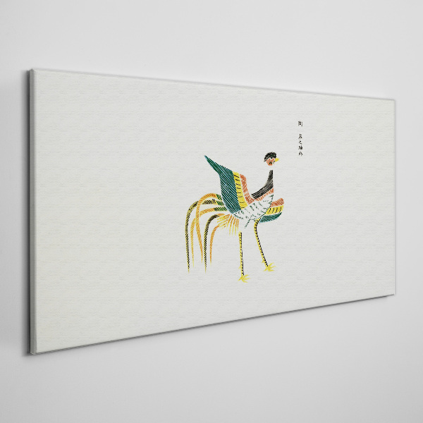 Colorful bird on the background Canvas print