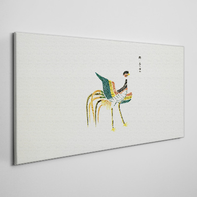Colorful bird on the background Canvas print