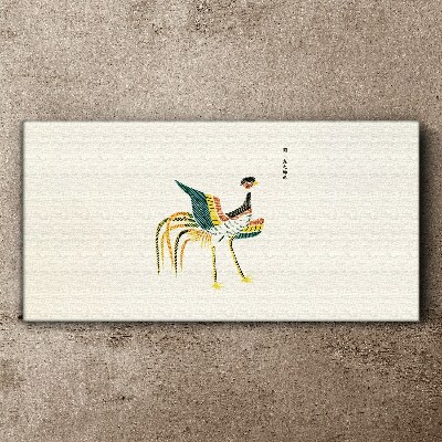 Colorful bird on the background Canvas print