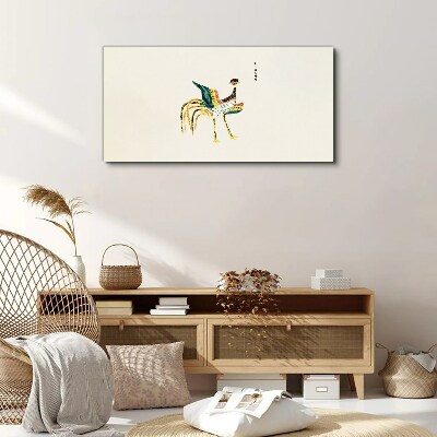 Colorful bird on the background Canvas print