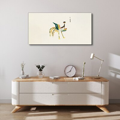 Colorful bird on the background Canvas print