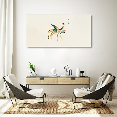 Colorful bird on the background Canvas print