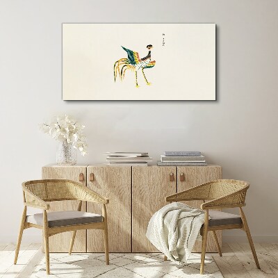 Colorful bird on the background Canvas print