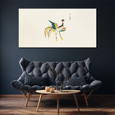 Colorful bird on the background Canvas print