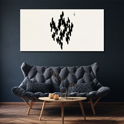 Black figures on a white background Canvas print
