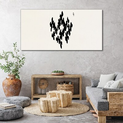 Black figures on a white background Canvas print