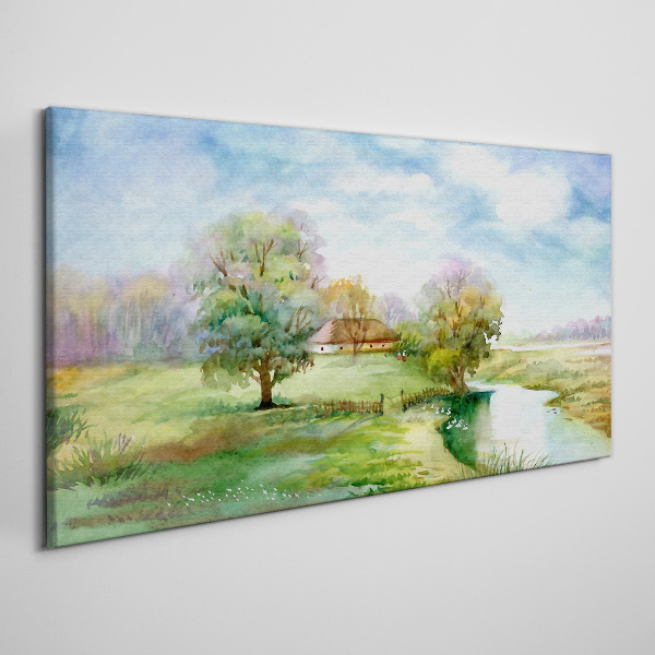 A peaceful rural landscape Canvas Wall art