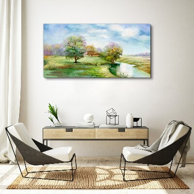 A peaceful rural landscape Canvas Wall art