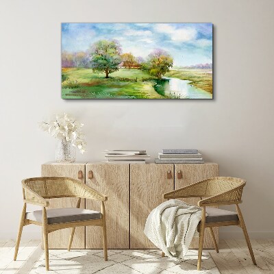 A peaceful rural landscape Canvas Wall art