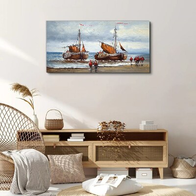 Sails on the horizon Canvas Wall art