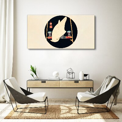 Fish Harmony on a Moonlit Night Canvas print