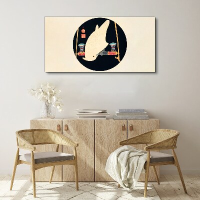 Fish Harmony on a Moonlit Night Canvas print