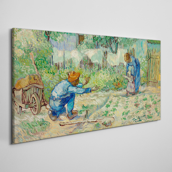 Family moments in the garden Canvas print
