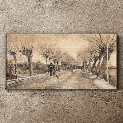 Winter landscape with trees Canvas print