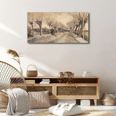 Winter landscape with trees Canvas print