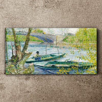 A peaceful landscape by the water Canvas print
