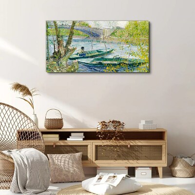A peaceful landscape by the water Canvas print