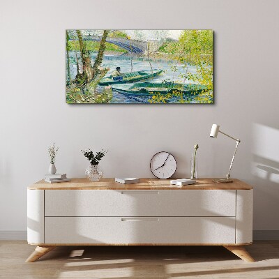 A peaceful landscape by the water Canvas print