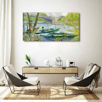 A peaceful landscape by the water Canvas print