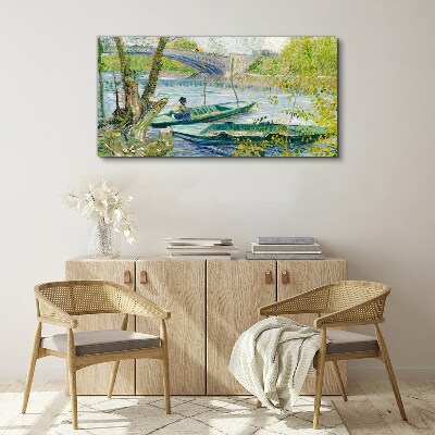 A peaceful landscape by the water Canvas print