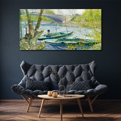 A peaceful landscape by the water Canvas print