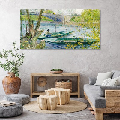 A peaceful landscape by the water Canvas print