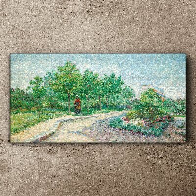 Summer walk in the garden Canvas print