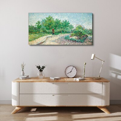 Summer walk in the garden Canvas print