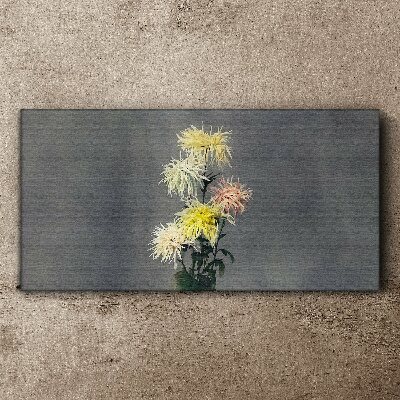 Flowers on a gray background Canvas print