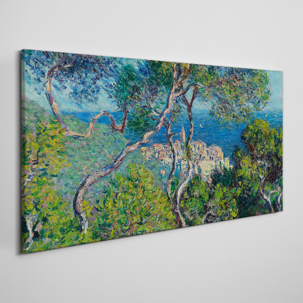 Mediterranean landscape with trees Canvas print