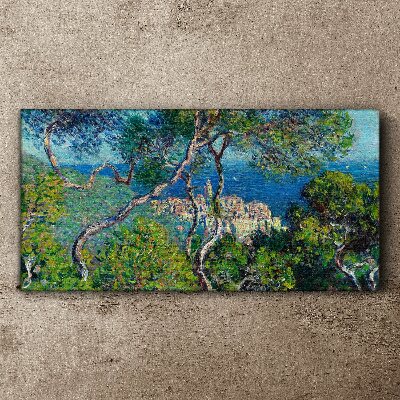 Mediterranean landscape with trees Canvas print