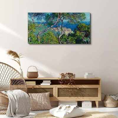 Mediterranean landscape with trees Canvas print