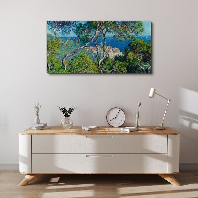 Mediterranean landscape with trees Canvas print