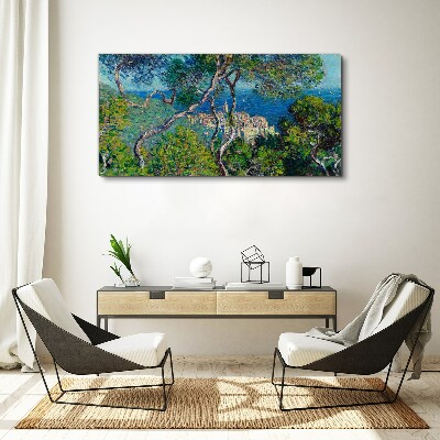 Mediterranean landscape with trees Canvas print