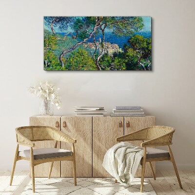 Mediterranean landscape with trees Canvas print