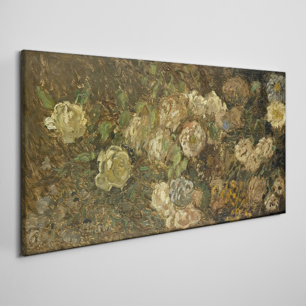 Floral landscape in earthy tones Canvas print