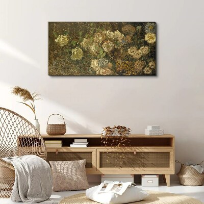Floral landscape in earthy tones Canvas print