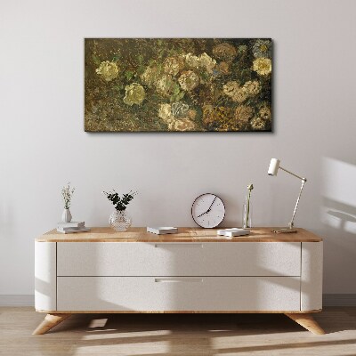 Floral landscape in earthy tones Canvas print