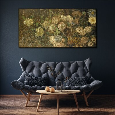 Floral landscape in earthy tones Canvas print