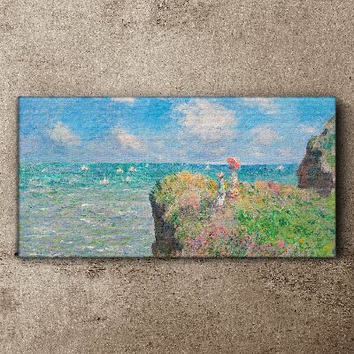 Image glass cliff walk at pourville monet Canvas print