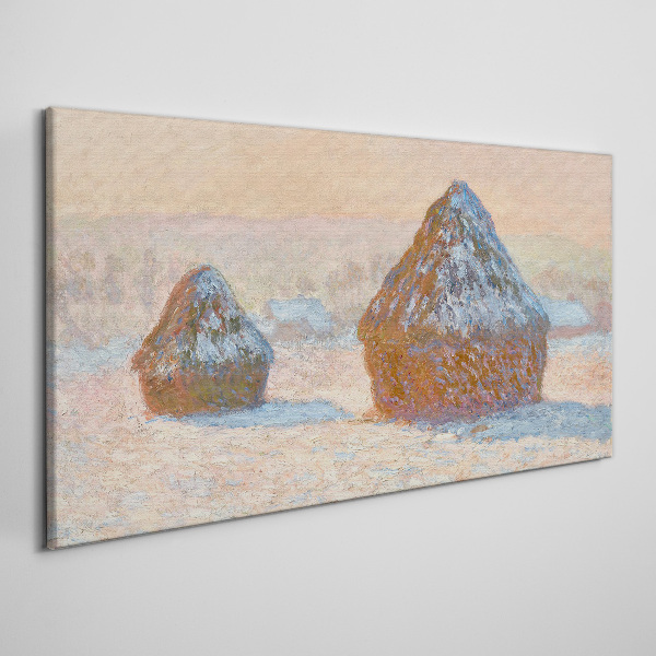 Winter landscape with snowdrifts Canvas print