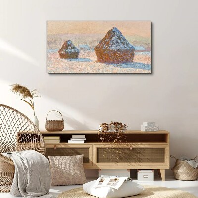 Winter landscape with snowdrifts Canvas print