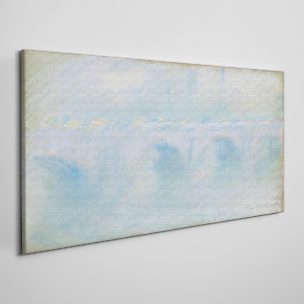 Bridge in the fog Canvas print