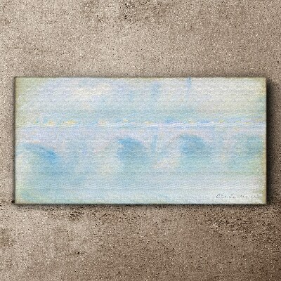 Bridge in the fog Canvas print
