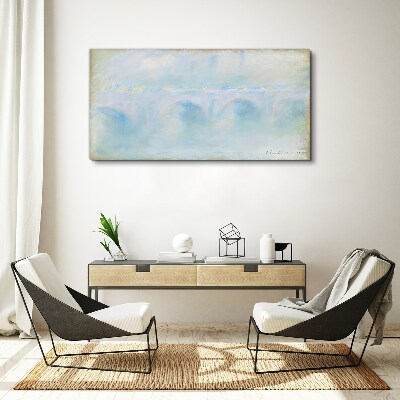 Bridge in the fog Canvas print