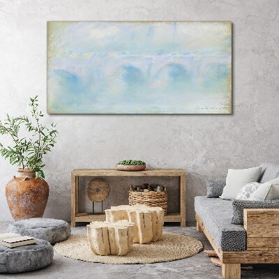 Bridge in the fog Canvas print