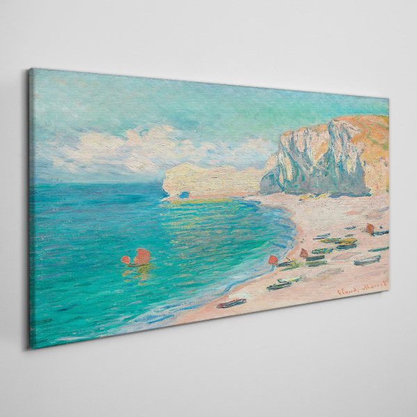 Beach falaise damonte monet Canvas print