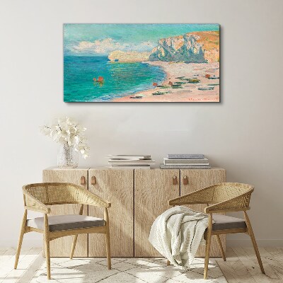 Beach in the Normandy sun Canvas print