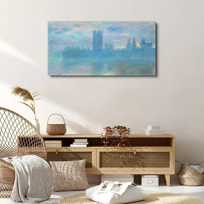 Foggy London in the morning Canvas print